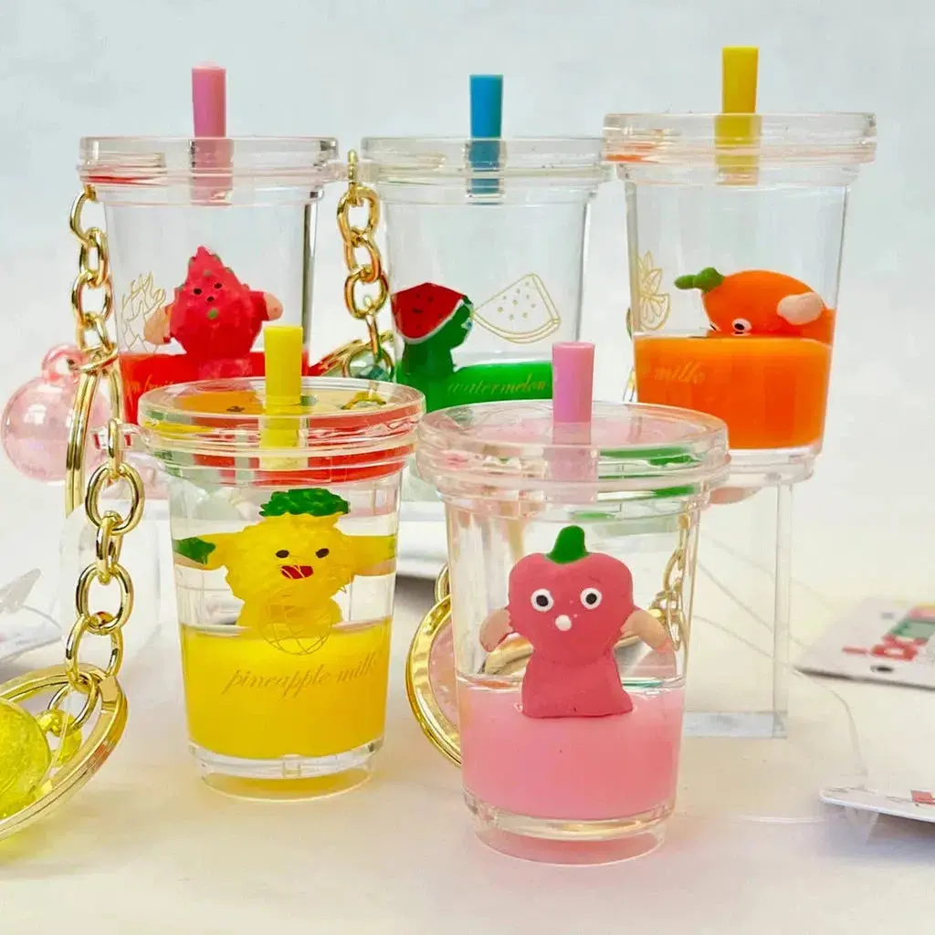 Fruit Boba Drink Floaty Key Charm 1