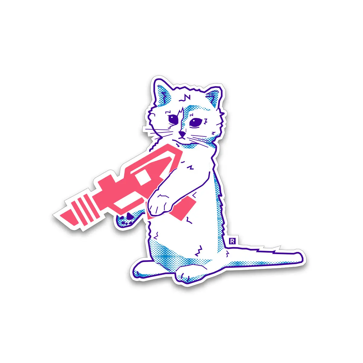 Gary Blue & Pink Die-Cut Sticker 1