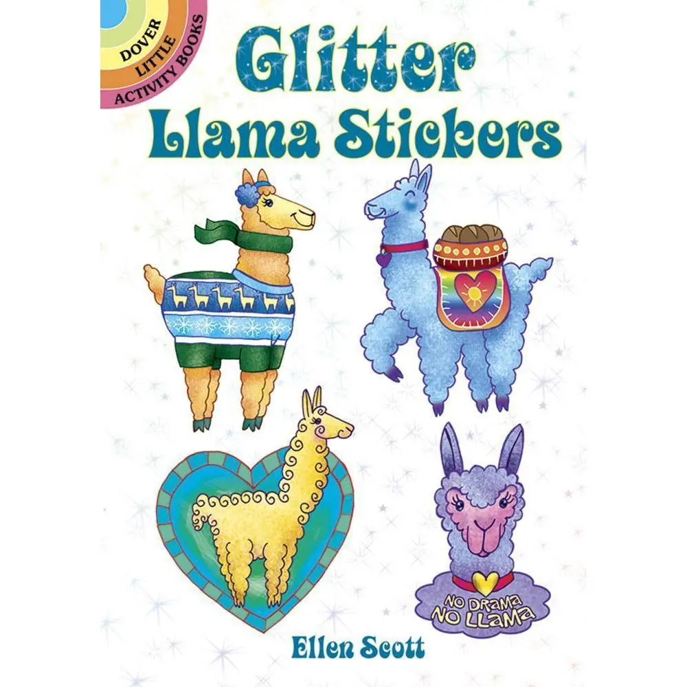 Glitter Llama Stickers 1