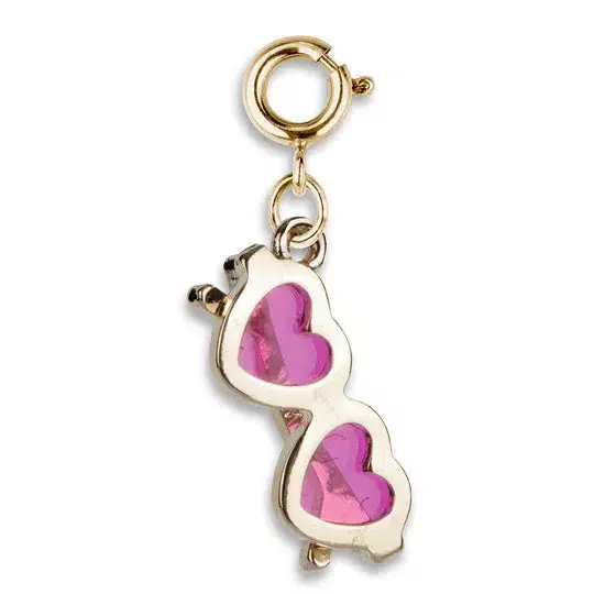 Gold Heart Sunglasses Charm 1