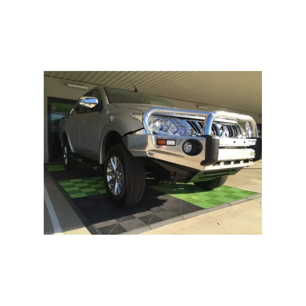 Polished Alloy Bull Bar To Suit Mitsubishi Triton Mq And Fiat Fullback 2016 Onwards 2