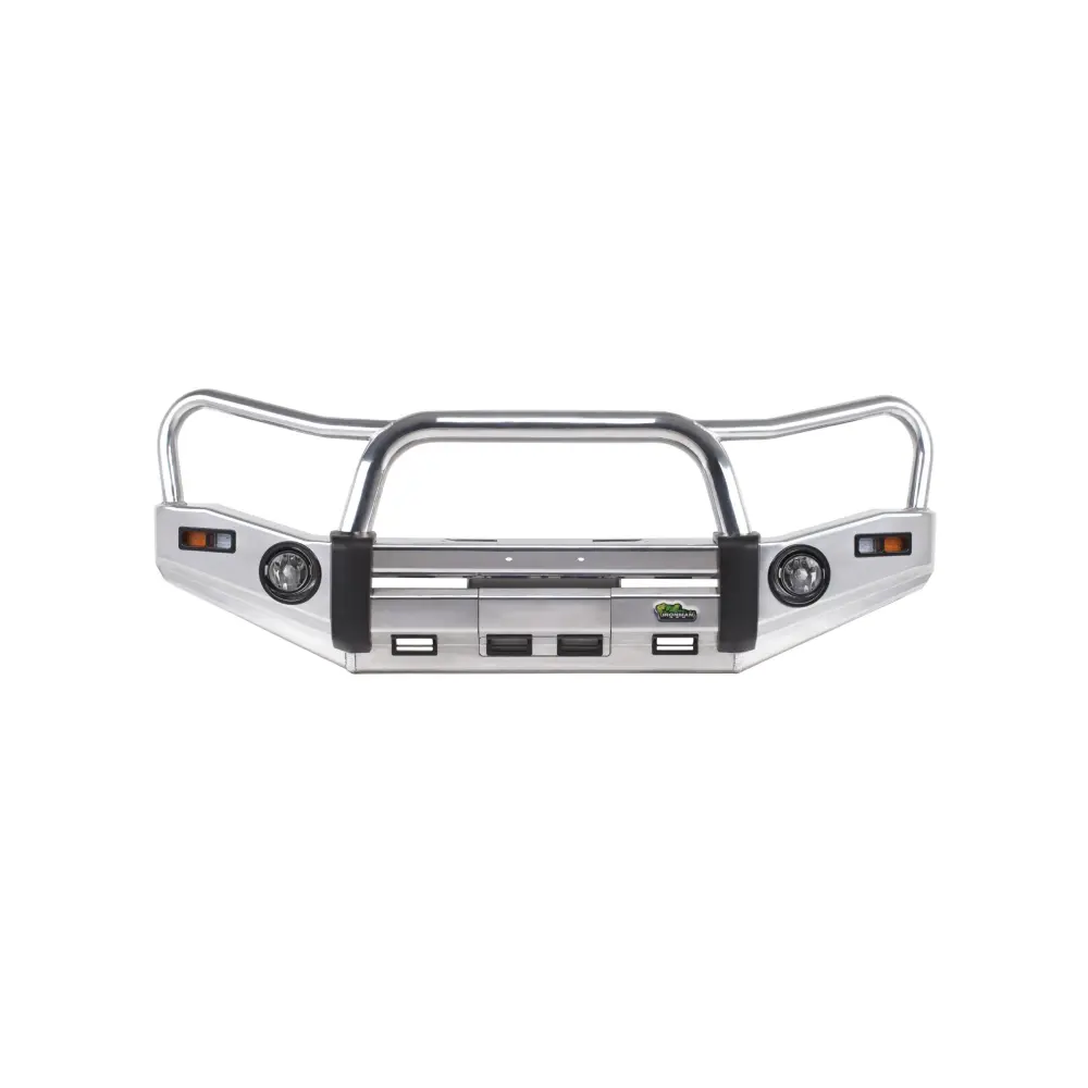 Polished Alloy Bull Bar To Suit Toyota Hilux Revo 2015 To 4/2018 (Suits Wide Body Models Only - Hi-Rider 4X2/Dual Cab 4X4/Extra Cab 4X4 Workmate Sr And Sr5) 1