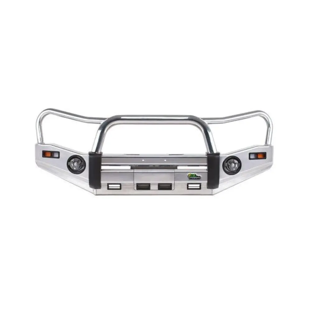 Polished Alloy Bull Bar To Suit Toyota Hilux Revo (Suits Wide Body Models Only - Hi-Rider 4X2/Dual Cab 4X4/Extra Cab 4X4 Workmate Sr And Sr5) 5/2018 To 7/2020 Only 1