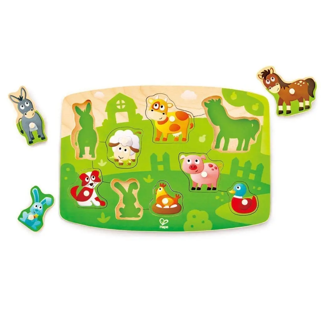 Hape Toys Farmyard Peg Puzzle 1