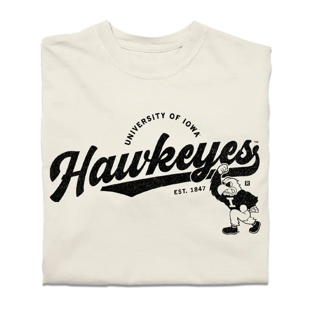 Hawkeyes Script Logo Heavyweight 1