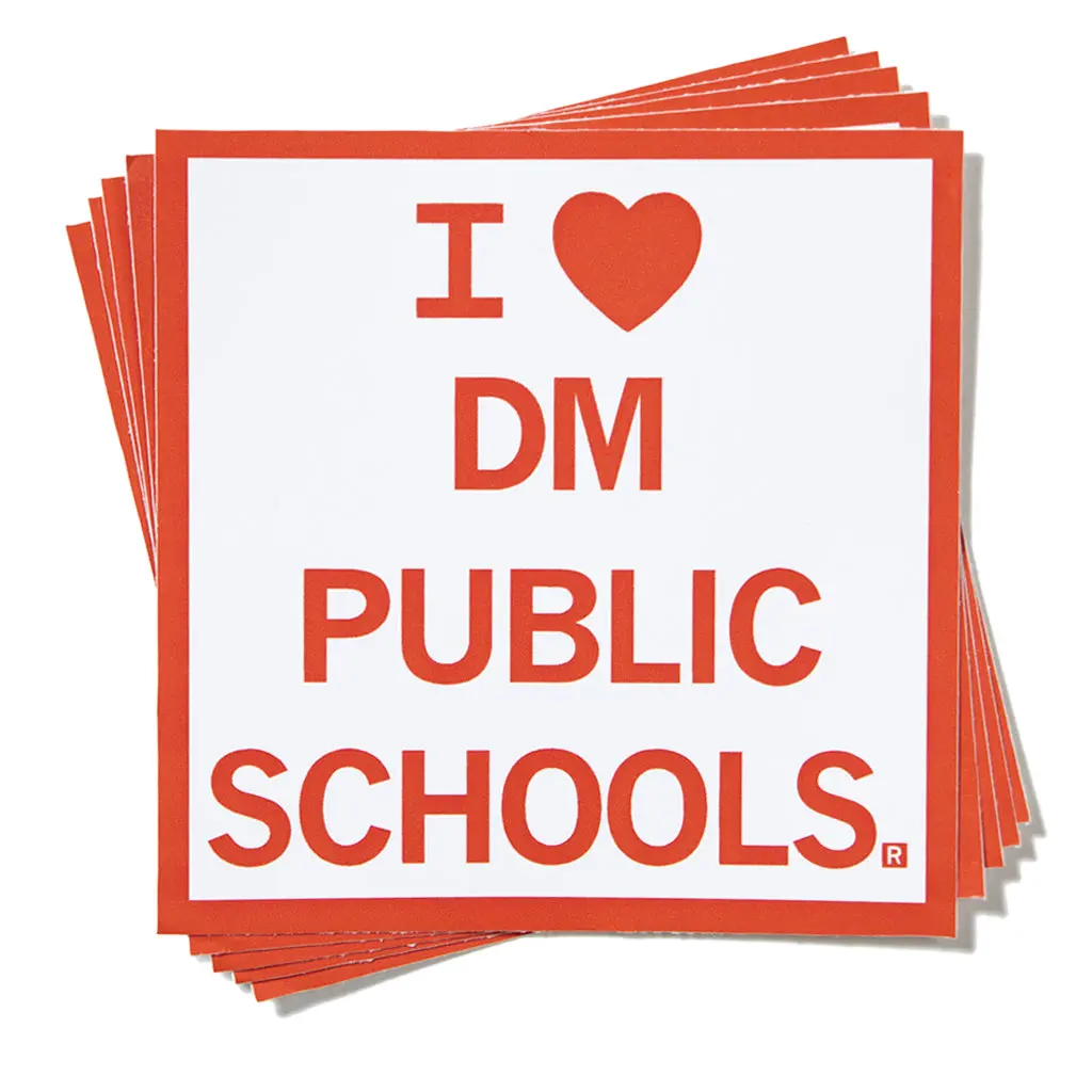 I Heart Des Moines Public Schools Sticker 1