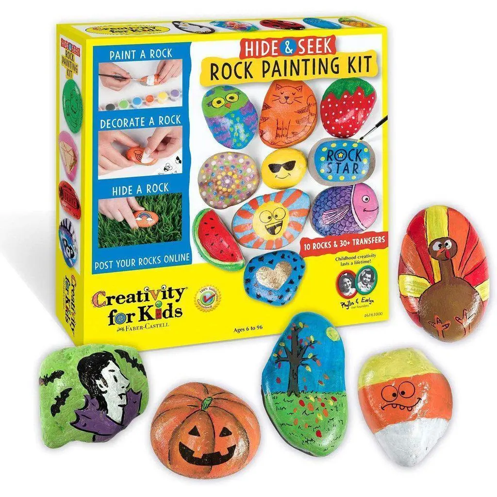 Hide & Seek Rock Painting 1