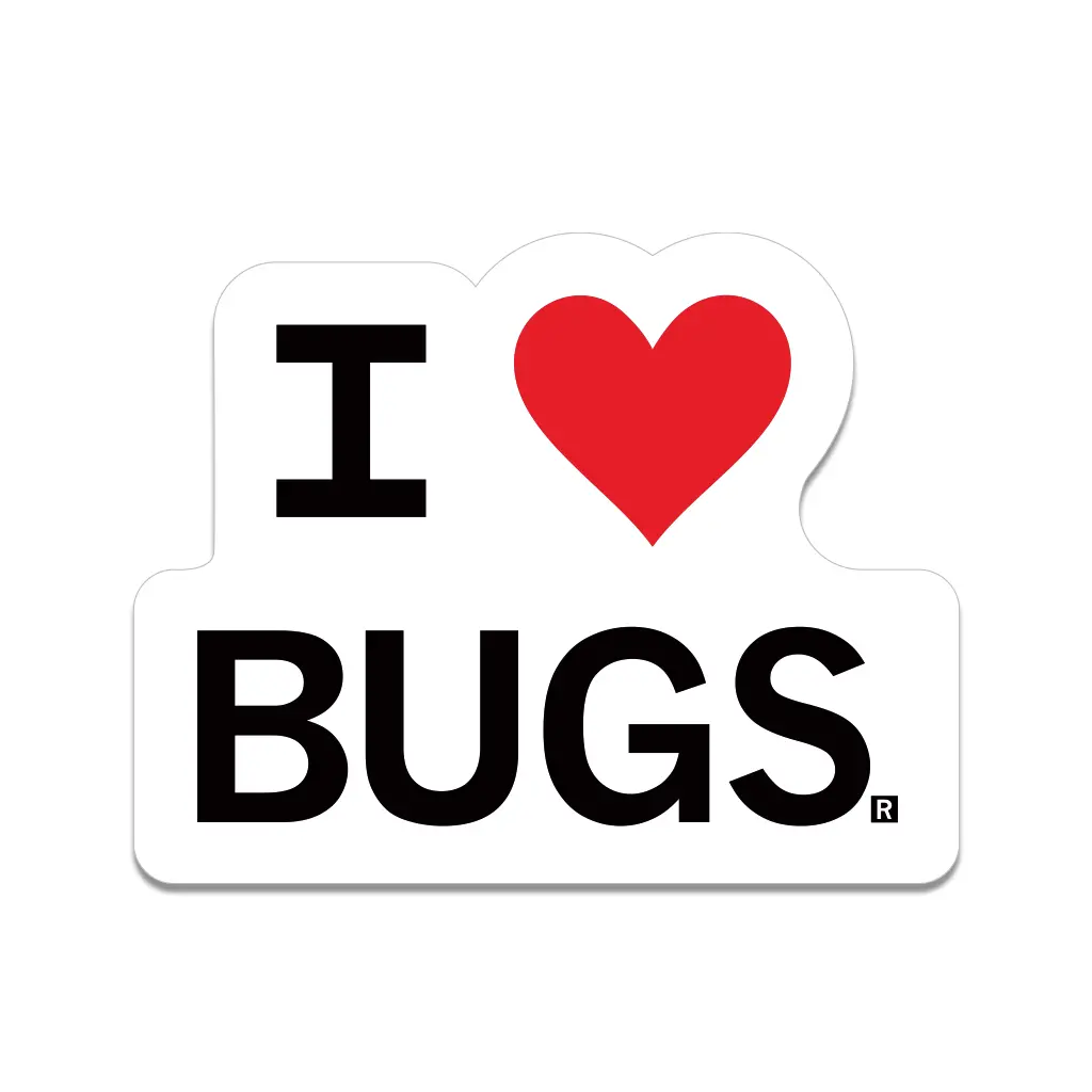 I Love Bugs Die-Cut Sticker 1