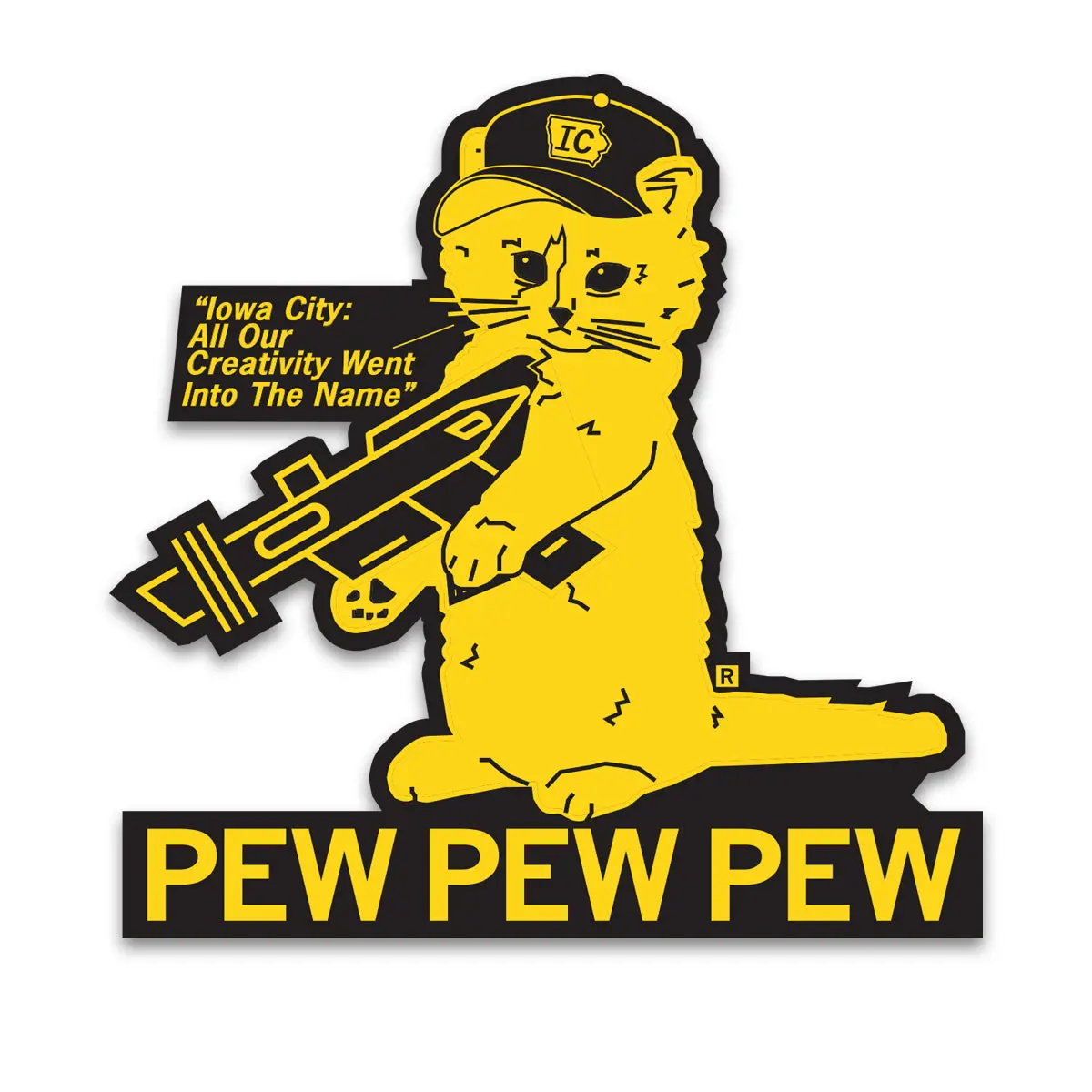 Ic Name Pew Pew Pew Die-Cut Sticker 1