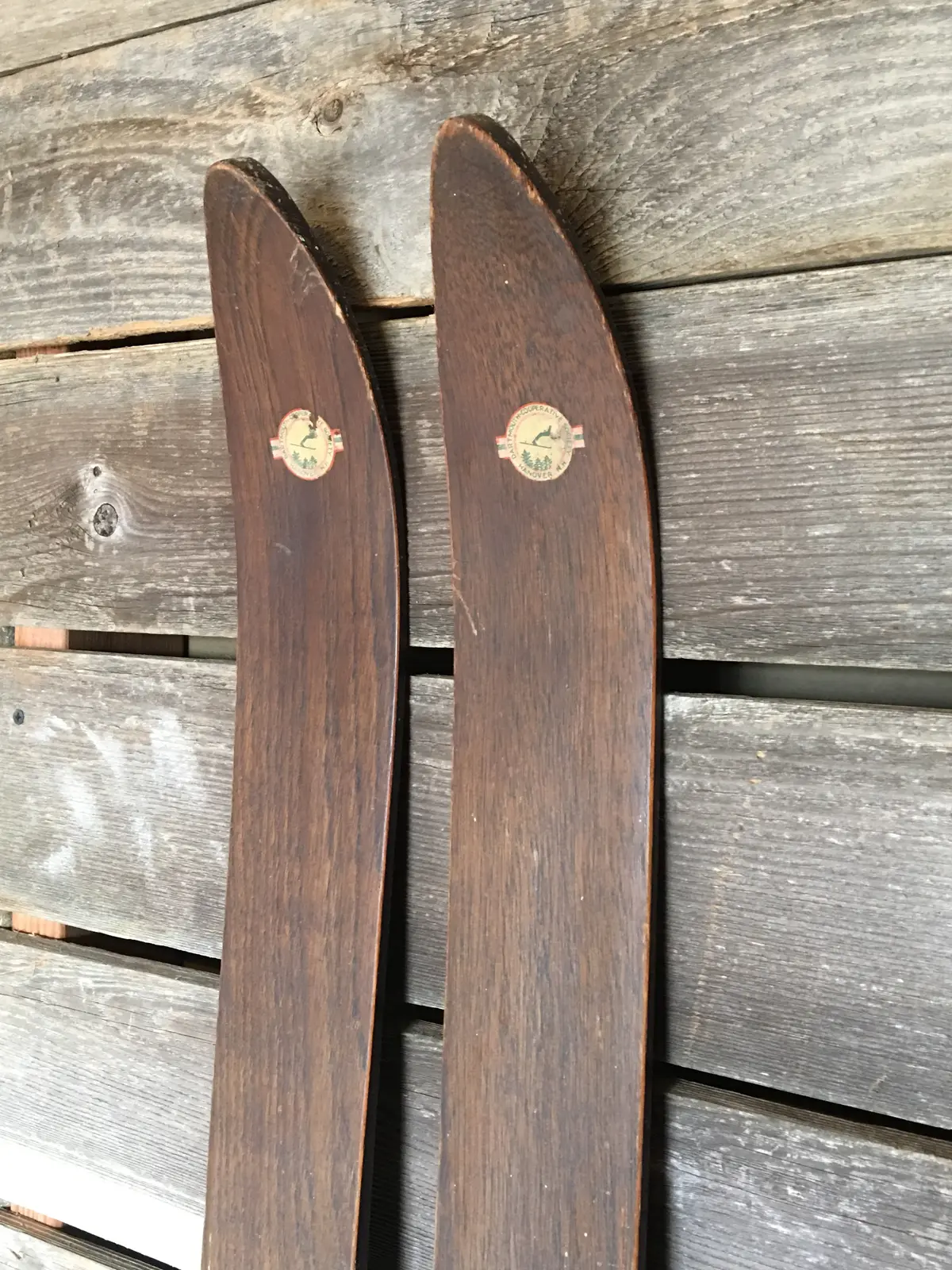 Antique Dartmouth Cooperative Society Skis 1