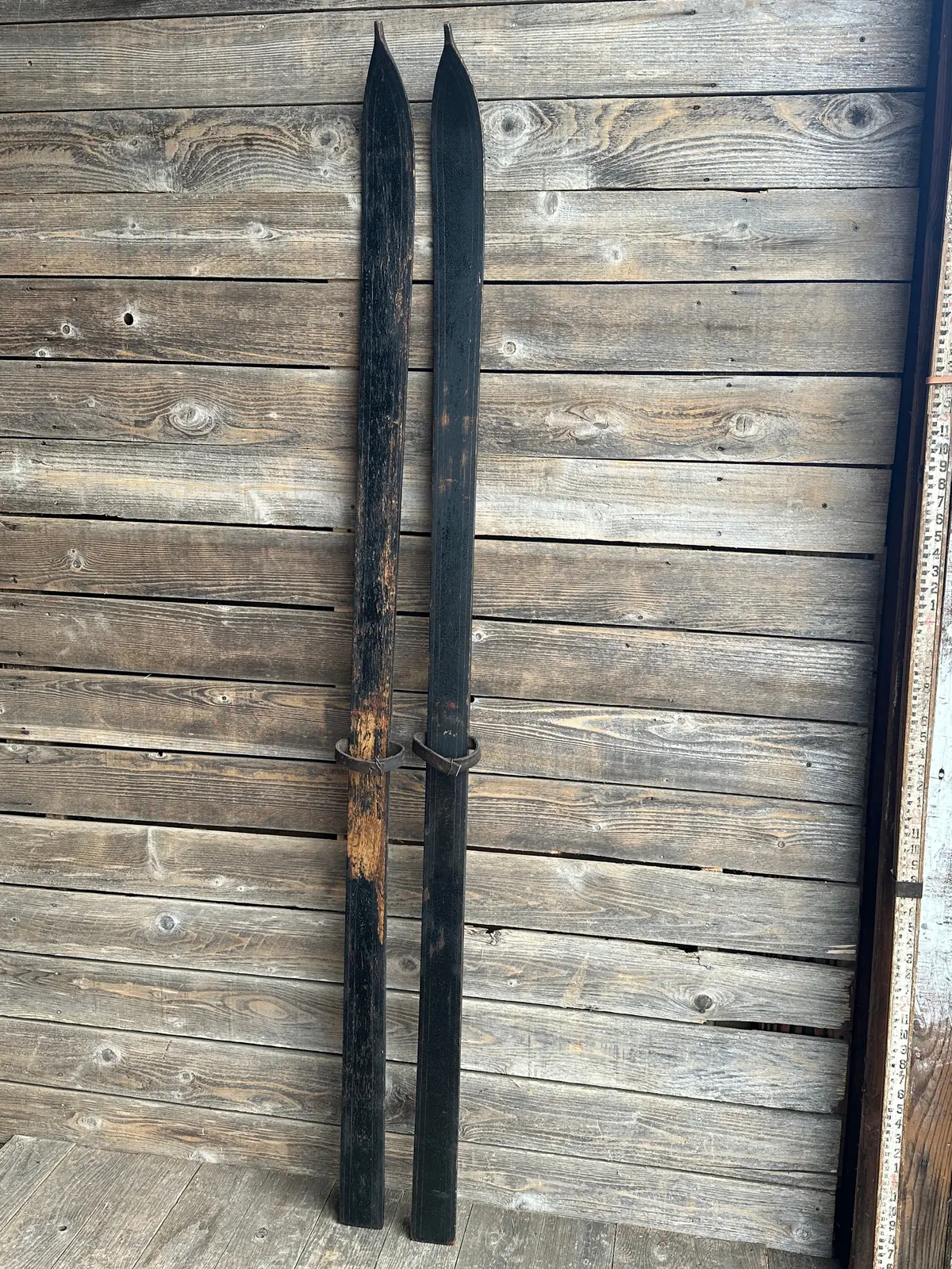 1930S Wooden Downhill Skis 1