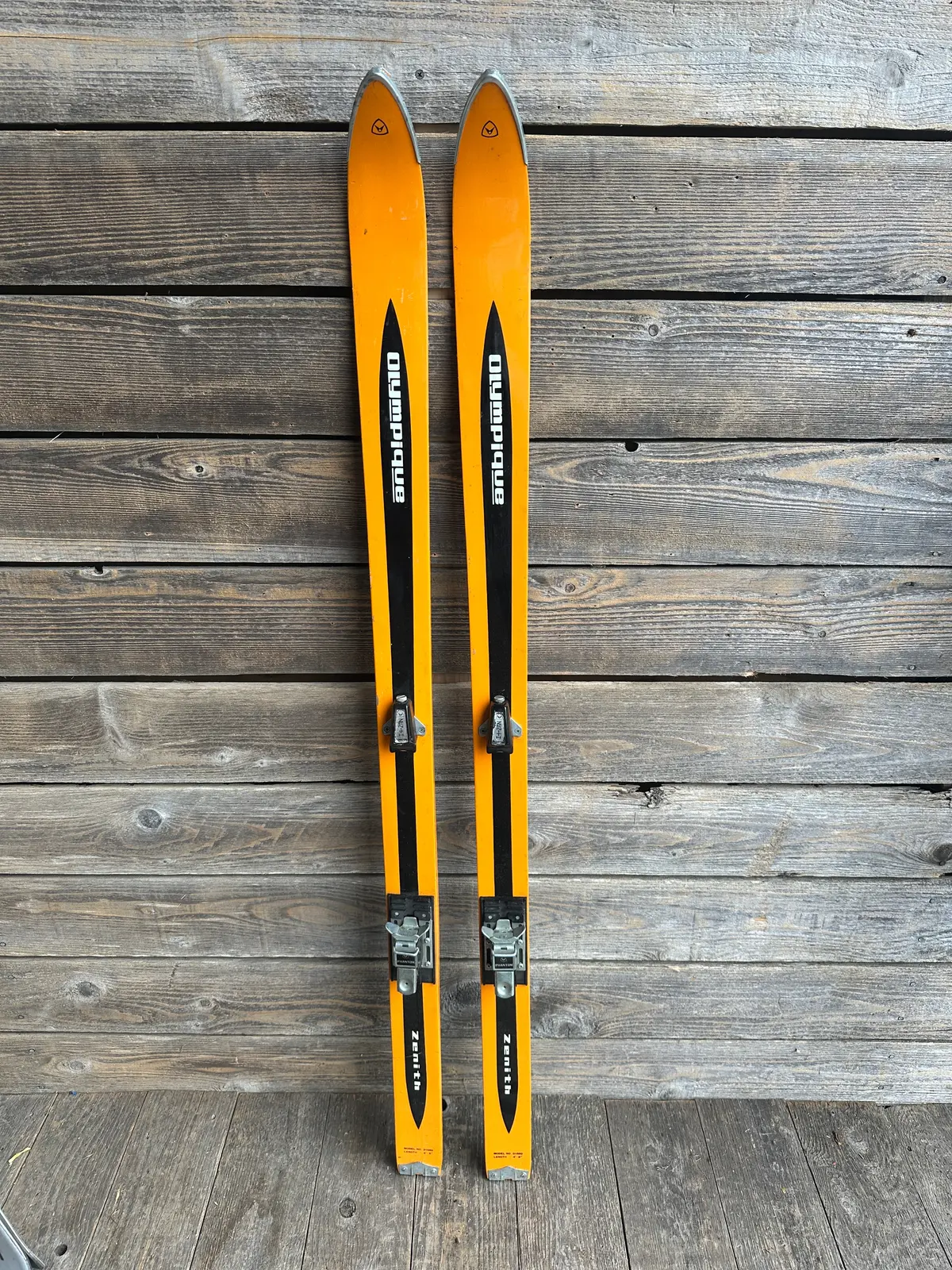Olympique Childrens Vintage Skis And Poles 1