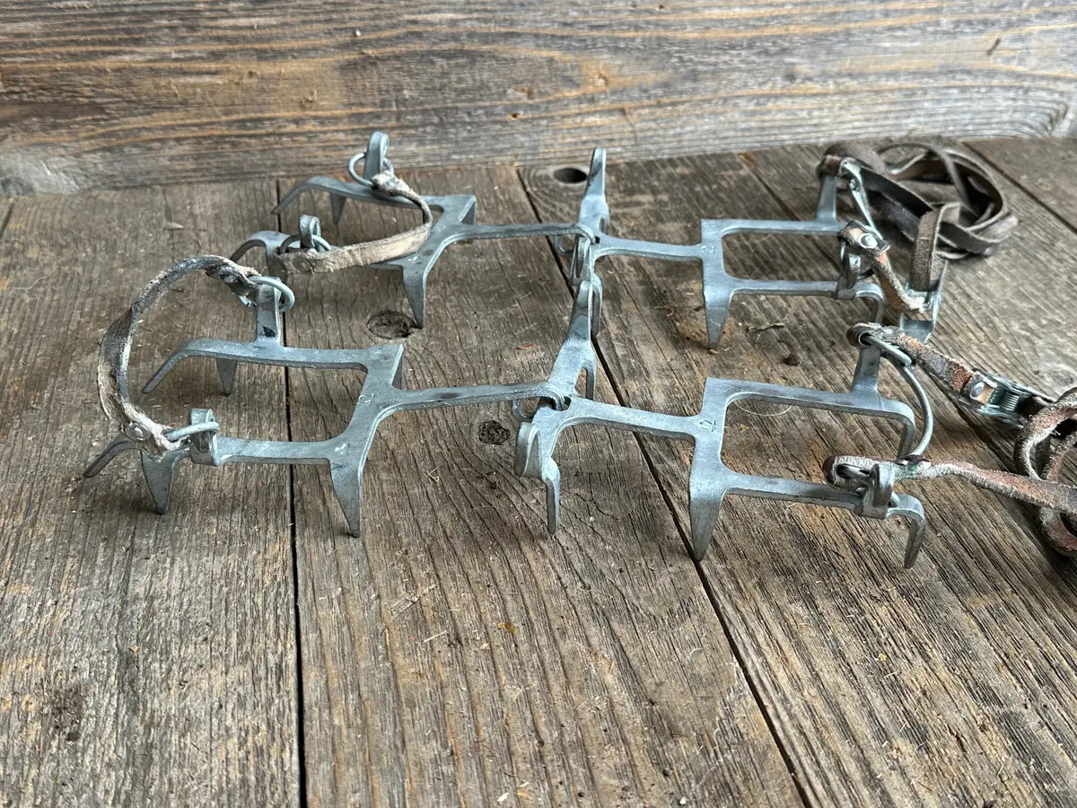Vintage Swiss Ice Climbing Crampons 1
