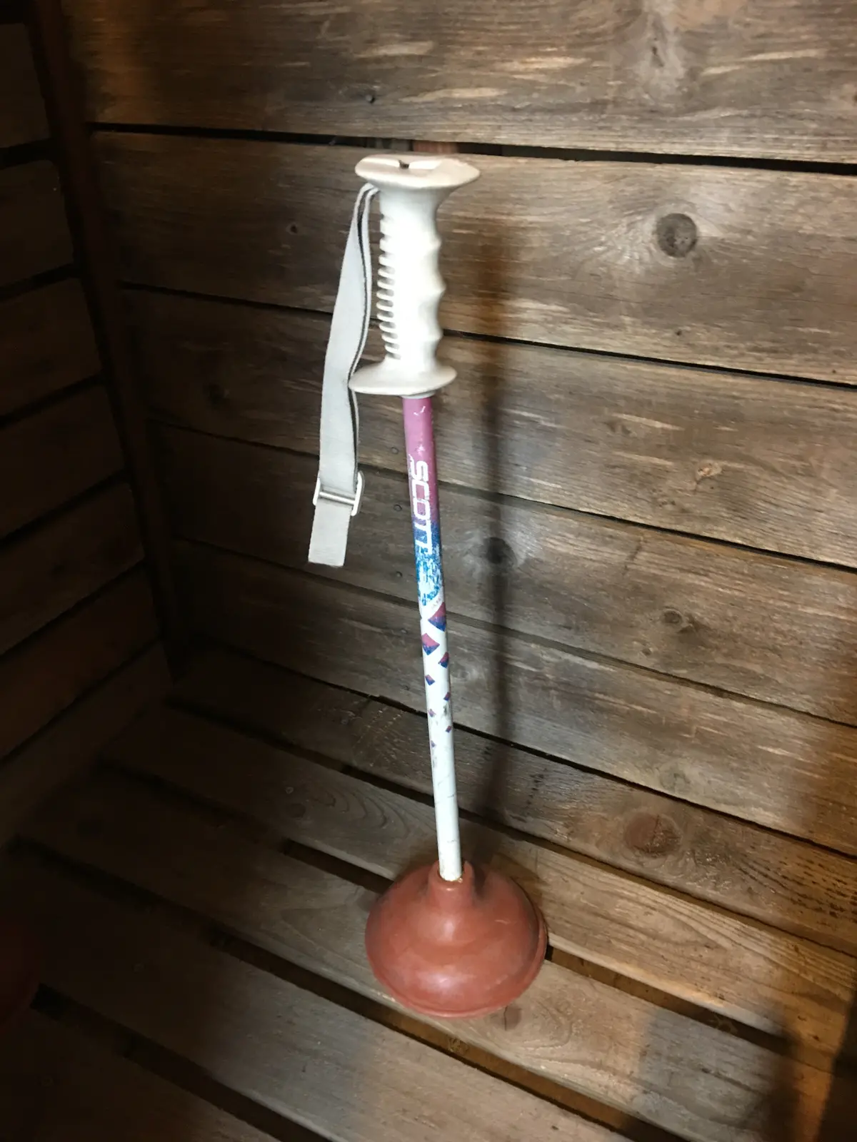 Vintage Ski Pole Plunger 1