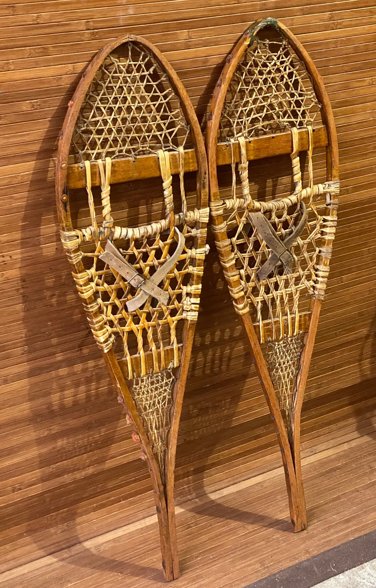 Native American Snowshoes With Red Pom Poms 1