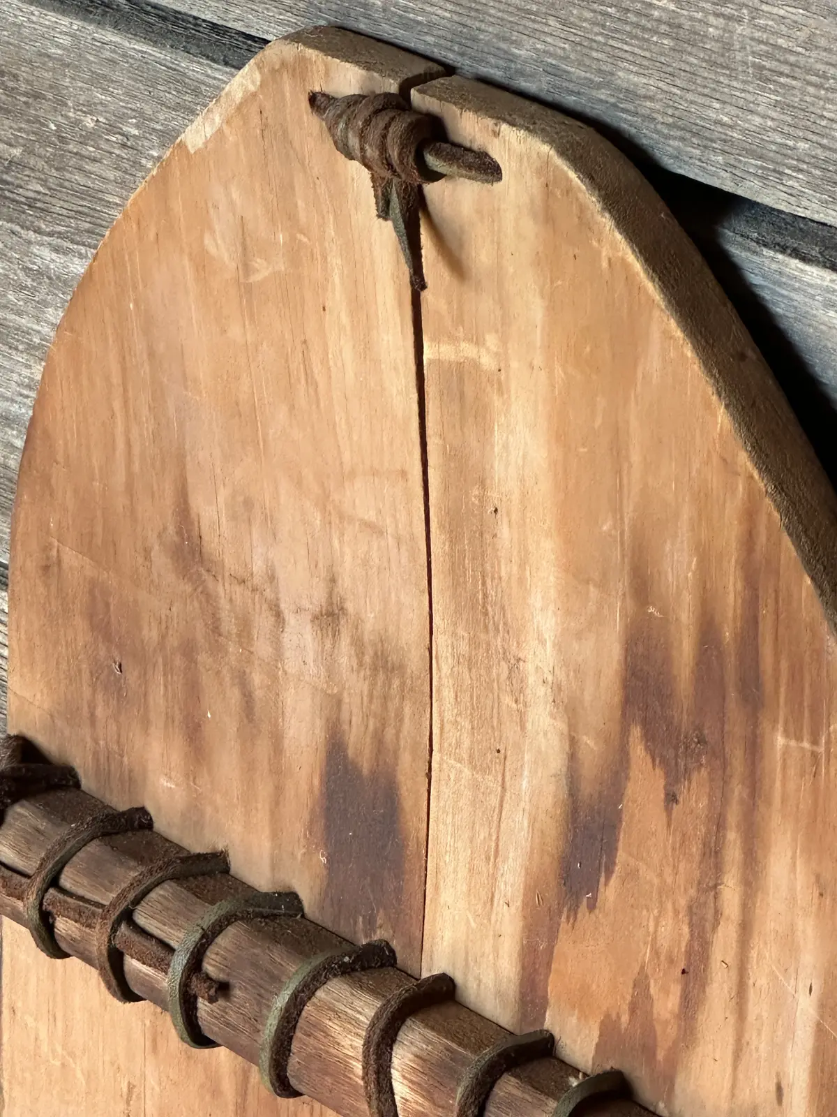 Vintage Wooden Trapper Miner Snowshoes 2