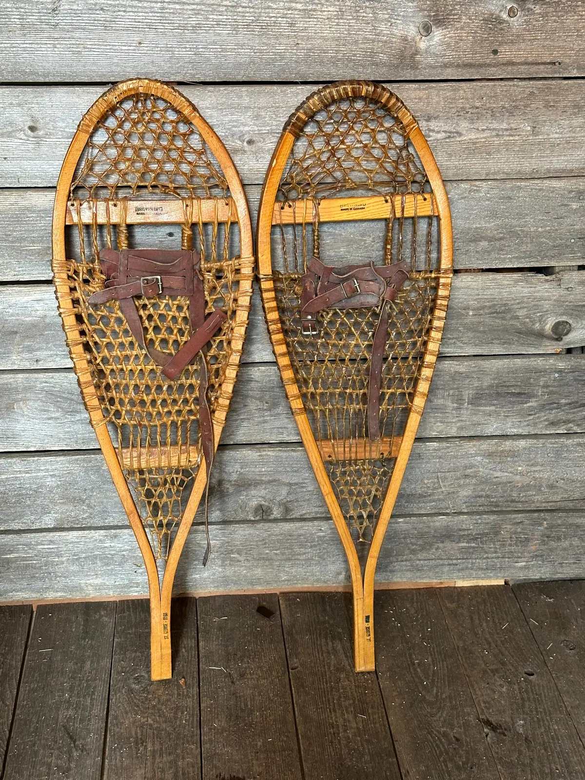 Browning Vintage Wooden Snowshoes - Canada 1