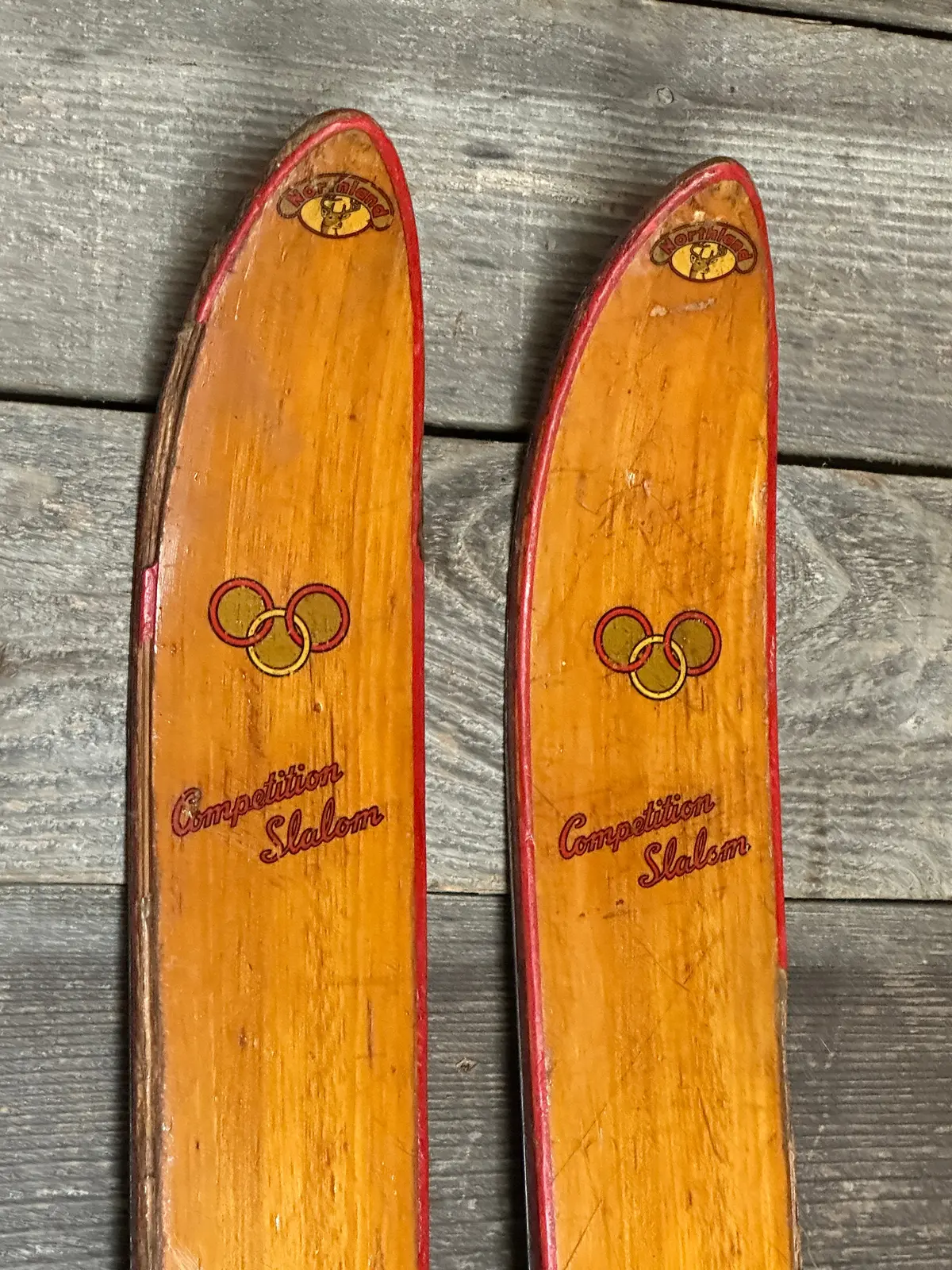 Antique Northland 1940S Fis Competition Slalom Skis 2
