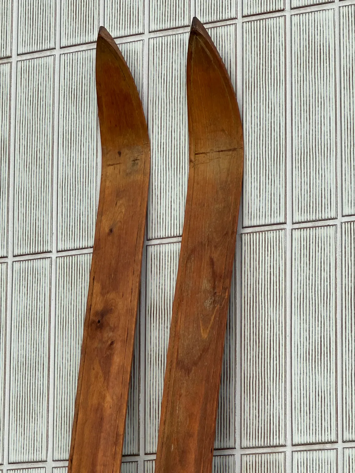 Wooden Norwegian Snow Skis - Antique 1