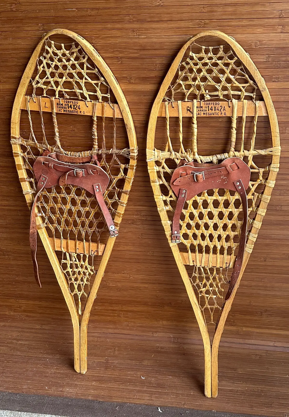 Vintage Wooden Snowshoes - Canada 1