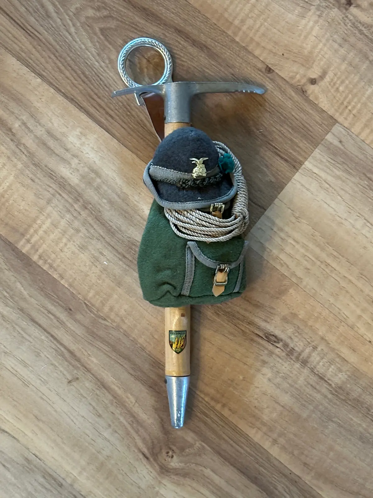 Vintage Ice Axe Souvenir Mountain Climber Italian 10 Inch 2