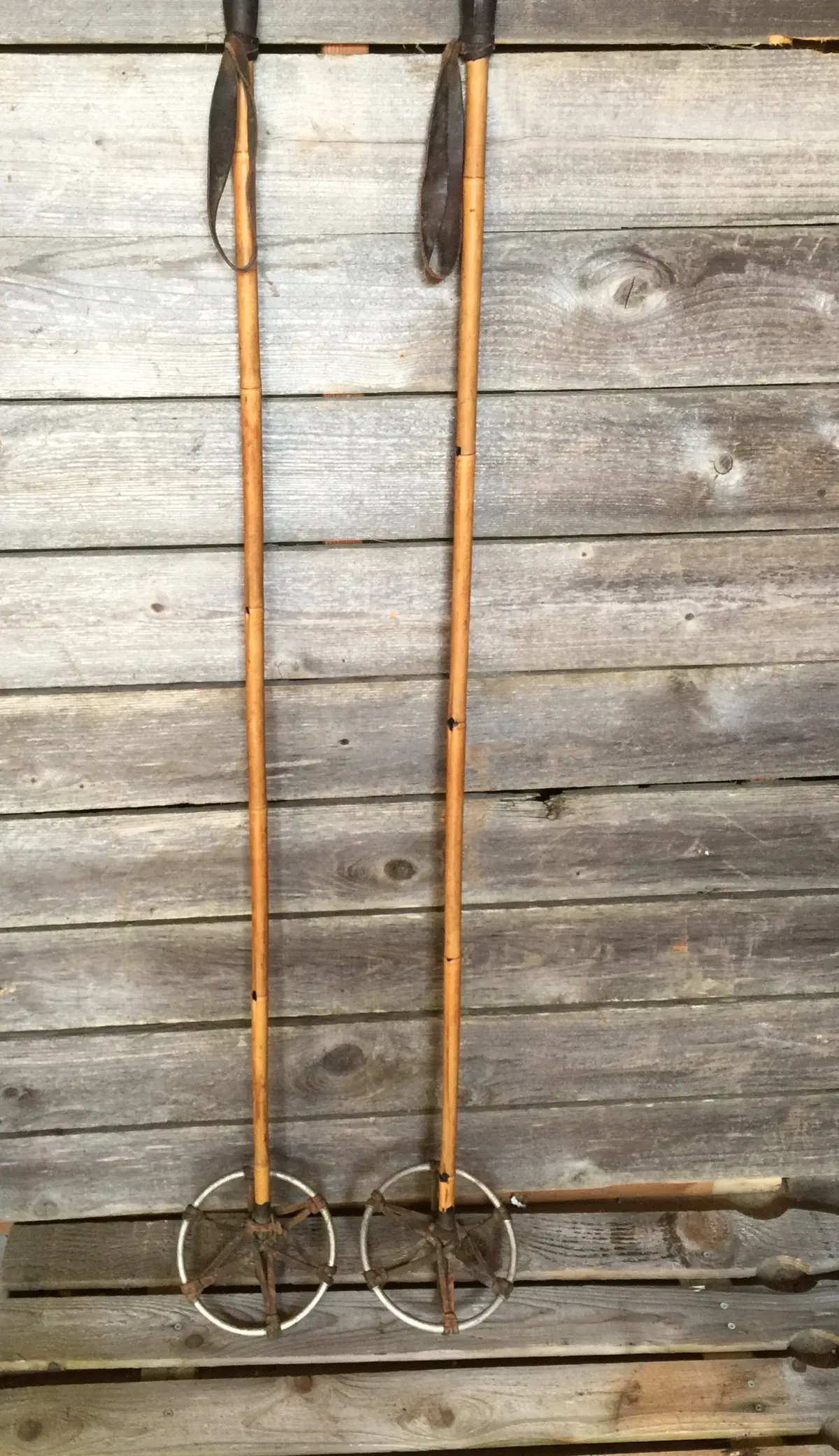 Bamboo Ski Poles - Vintage 1930S 1