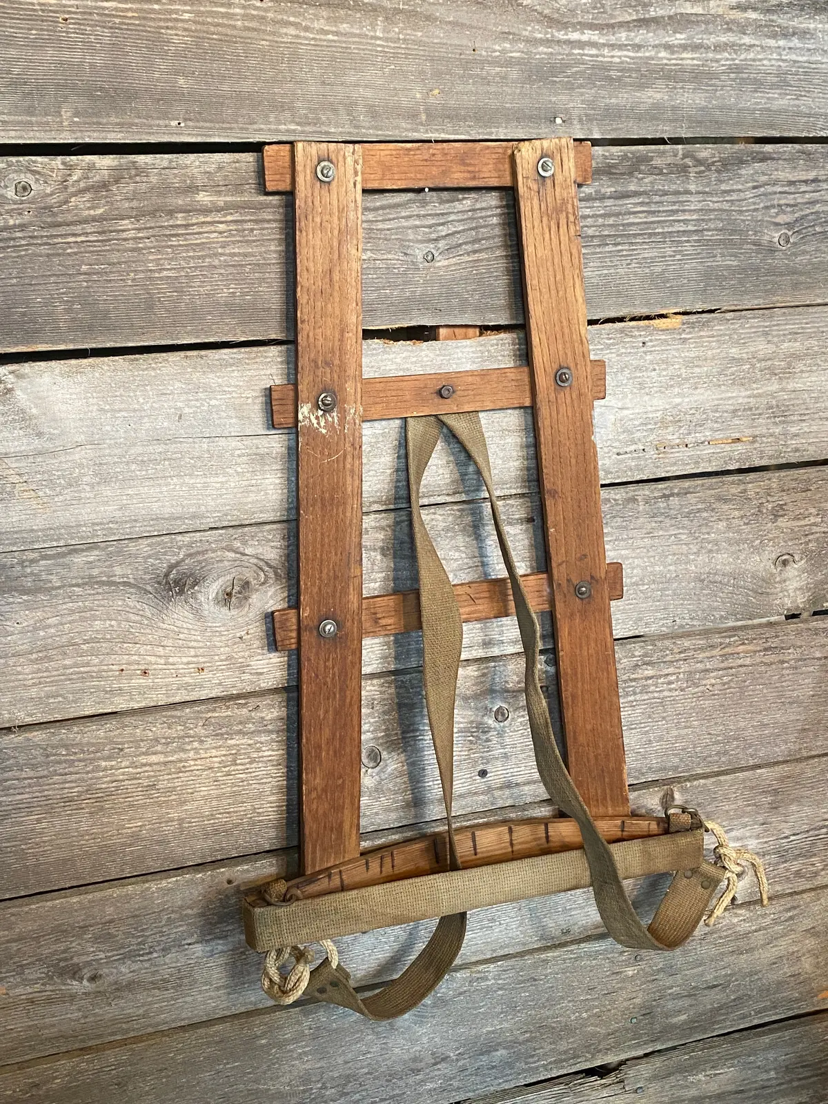 Vintage Wood Frame Backpack 1