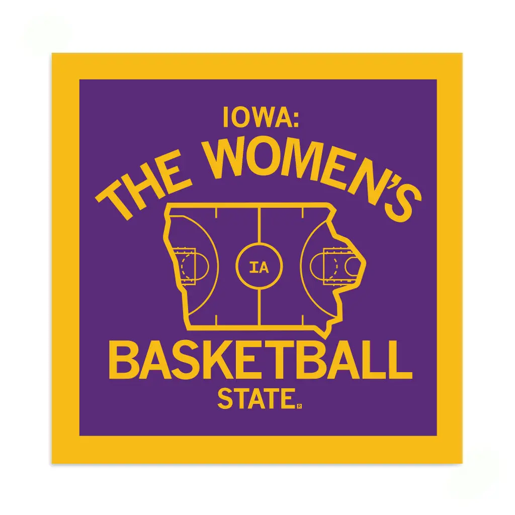 Iowa: The Women's Basketball State Purple Sticker 1