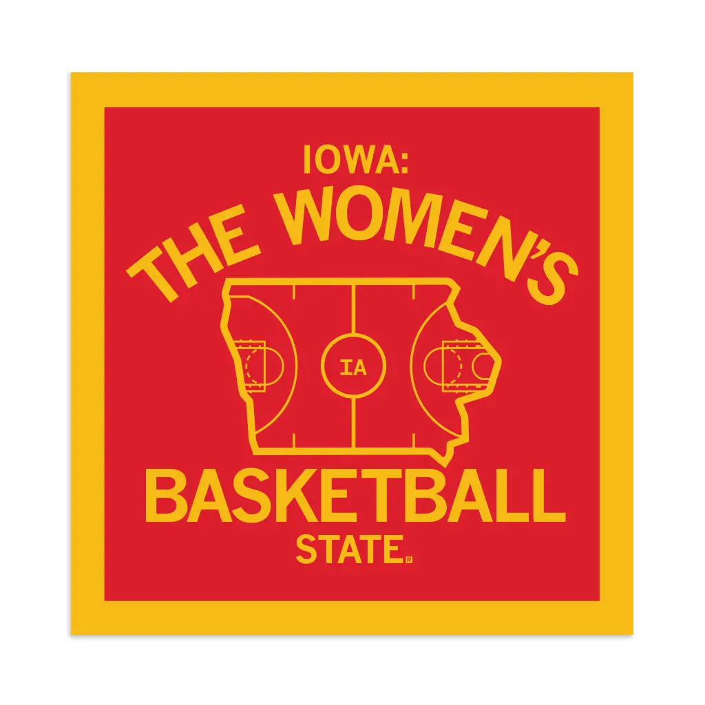 Iowa: The Women's Basketball State Red Sticker 1