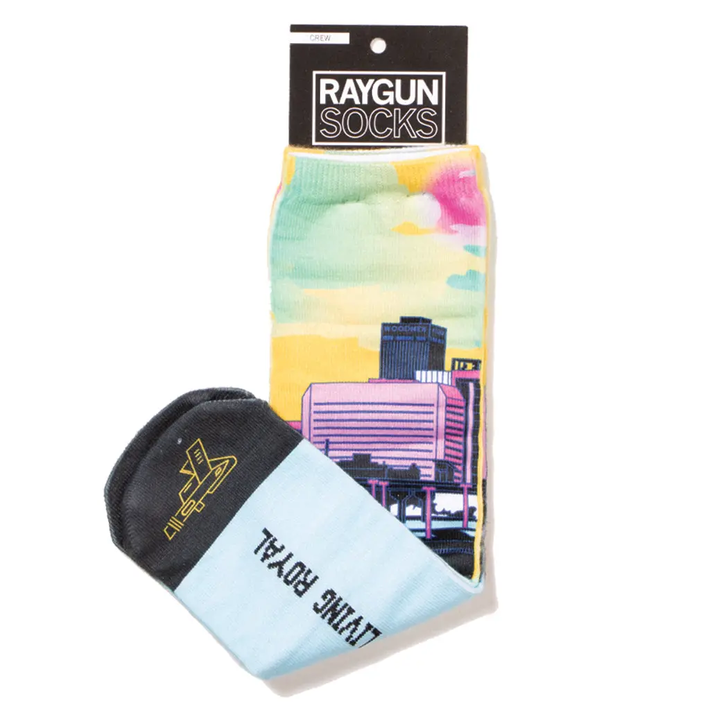 Downtown Omaha Illustration Socks 1