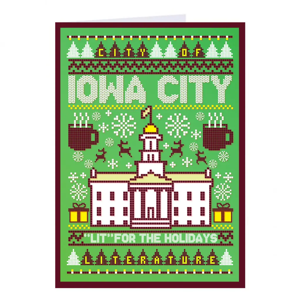 Iowa City: Lit For The Holidays Greeting Card 1