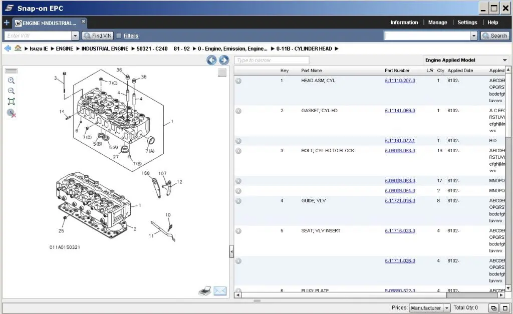 Isuzu Industrial & Marine Engines Parts Catalog Epc All Models Parts Catalogs 2019 All Regions 1