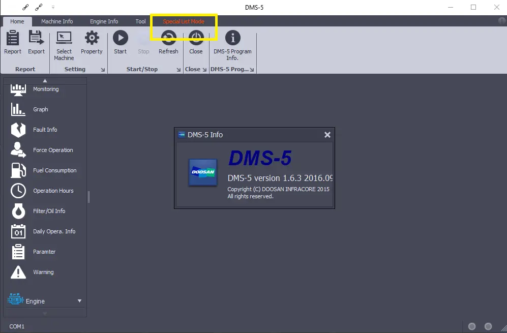 Doosan Excavator / Wheel Loader Monitoring Program Dms-5 V2.9.7 Diagnostic Tool 2022 Special Mode ! 1