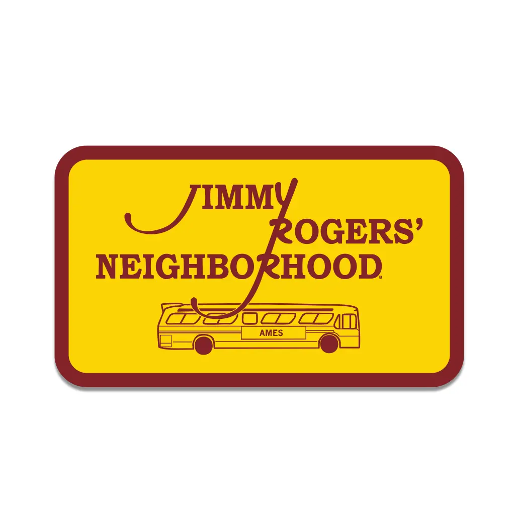 Jimmy Rogers' Neighborhood Die-Cut Sticker 1