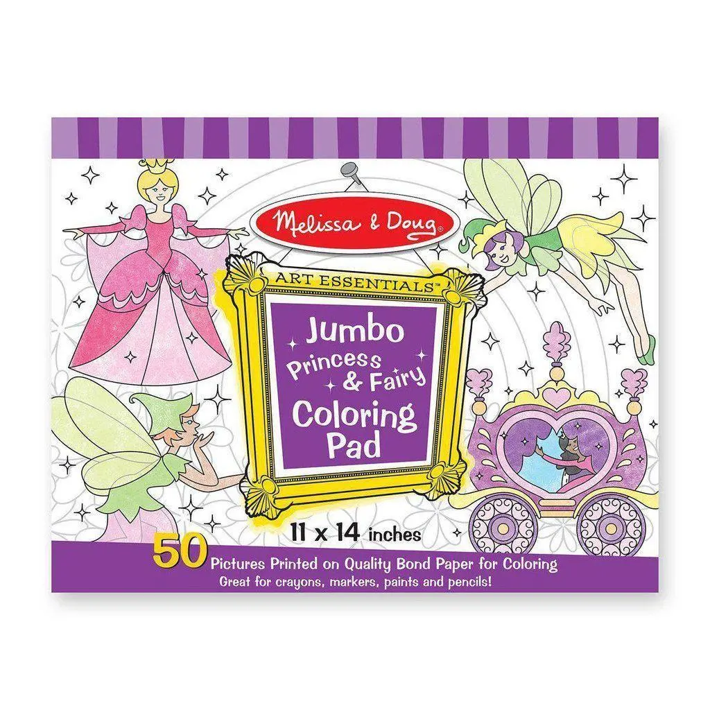 Jumbo Coloring Pad - Princess & Fairy 1