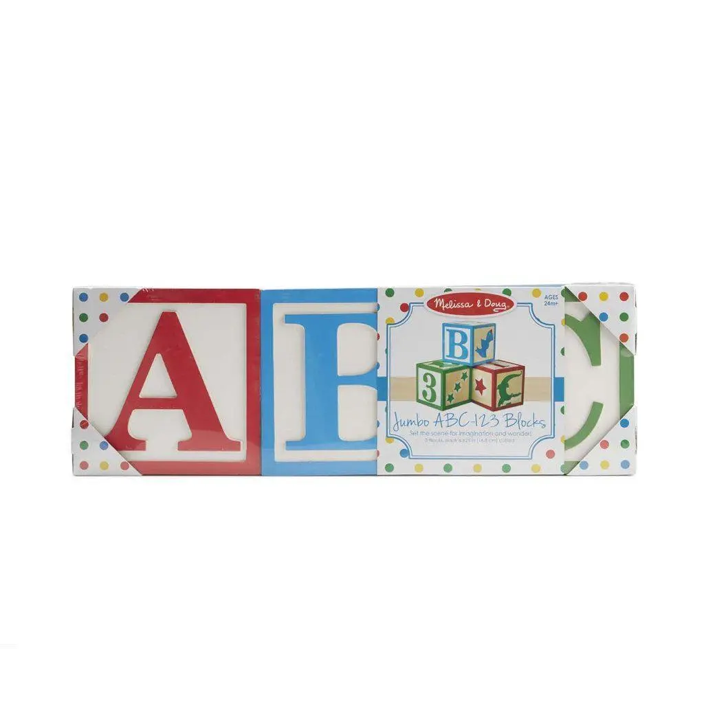 Jumbo Wooden Abc-123 Blocks - Classic 1