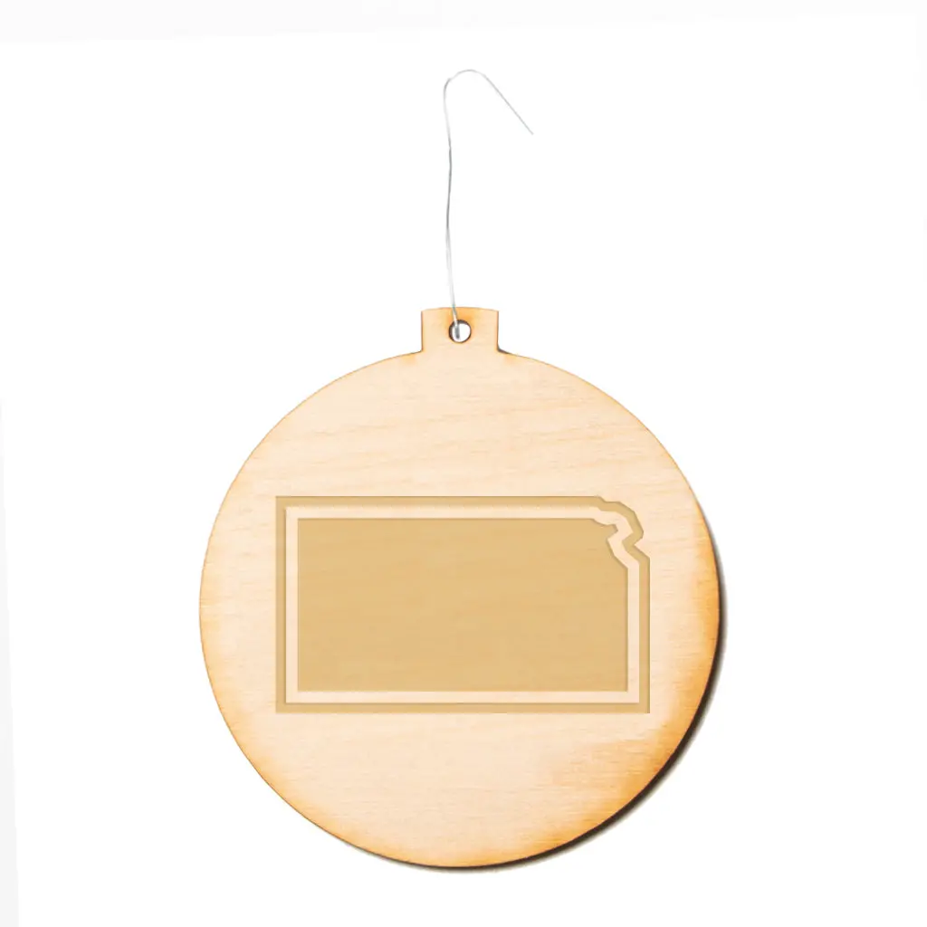 Kansas Outline Ornament 1