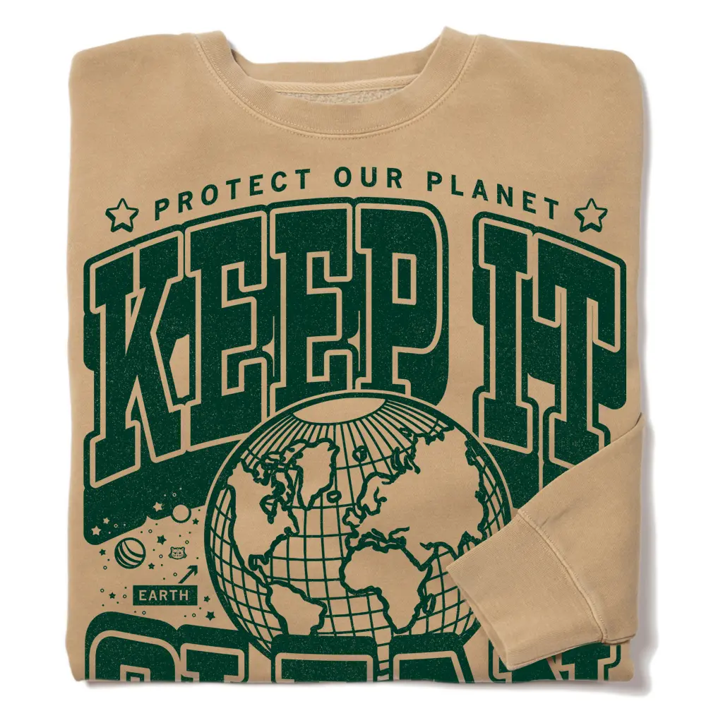 Keep It Clean Max Collegiate Crew Sweatshirt 1