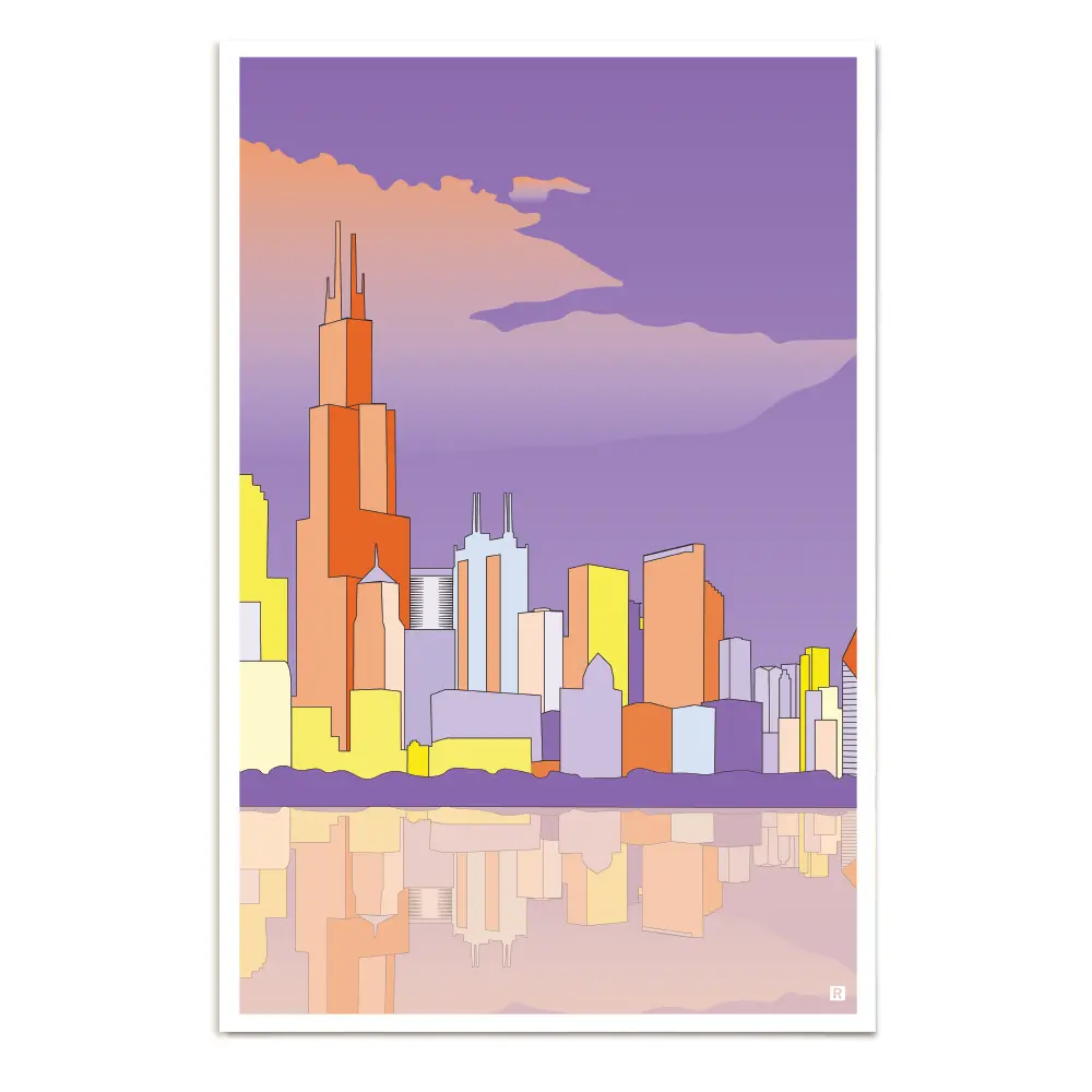 Lake Michigan Illustration Without Text Poster 1