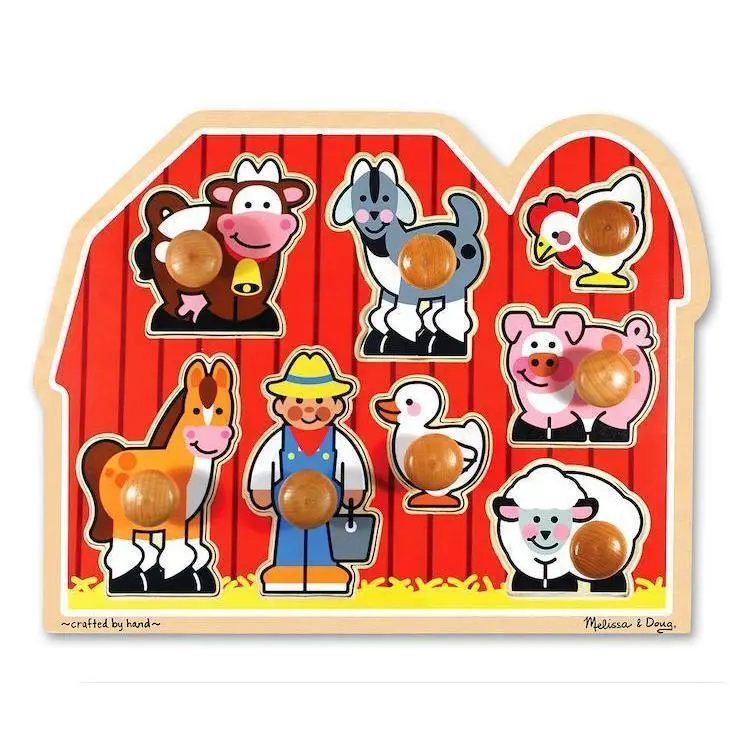 Large Farm Jumbo Knob Puzzle - 8 Pieces 1