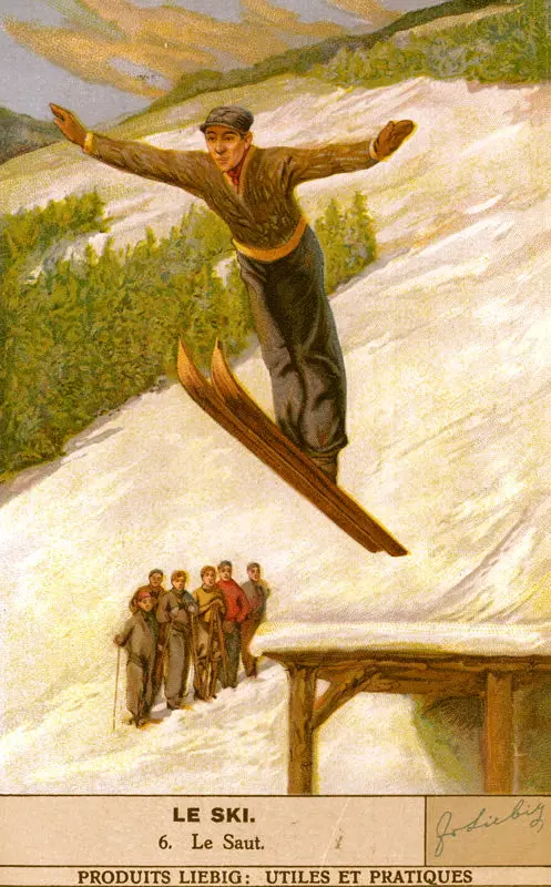 Vintage Skiing Poster - Le Saut 1