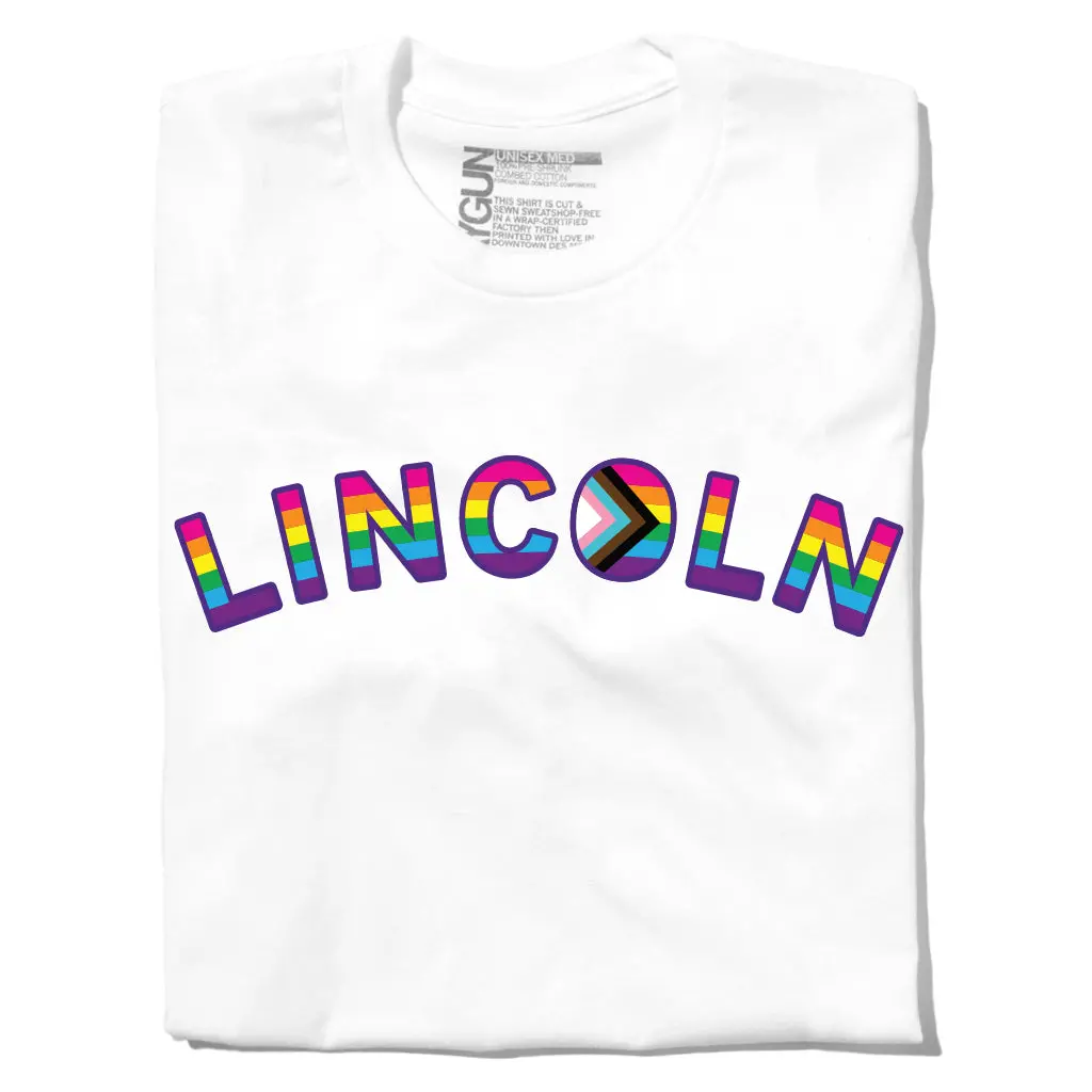 Lincoln Pride Curved Logo White 1