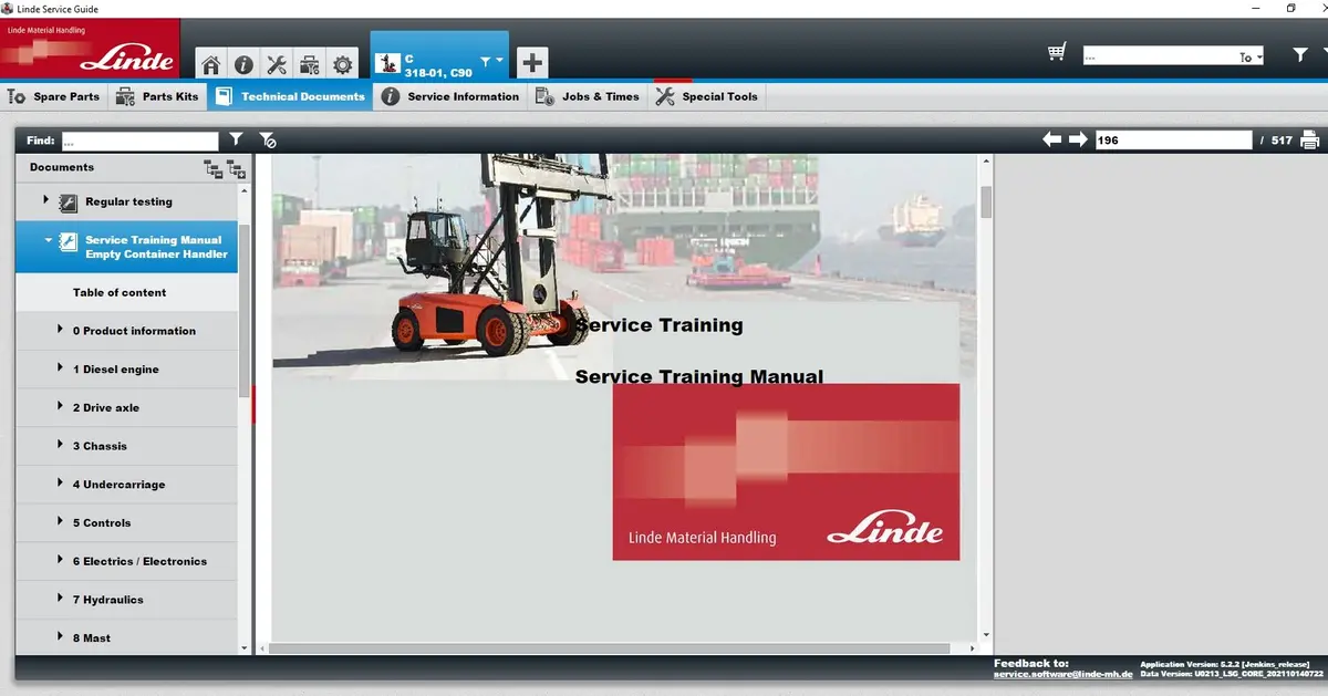 Linde Service Guide Lsg V5.2.2 [2022] Parts & Service Manuals Latest Dealer Level Software 1