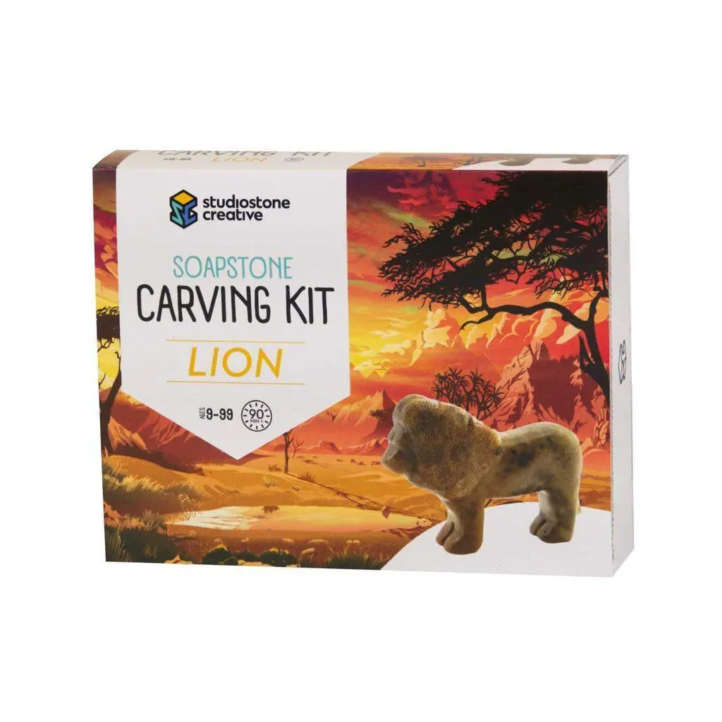 Lion Soapstone Carving Kit 1