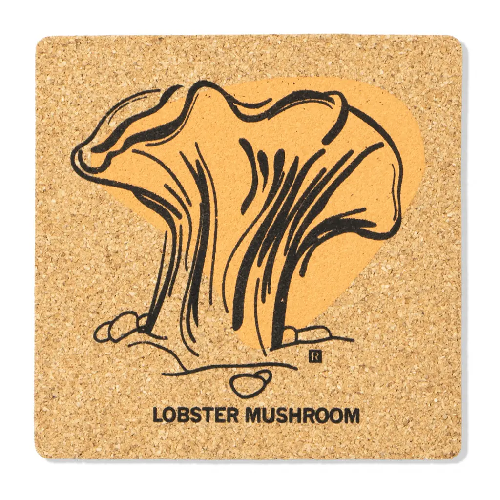 Lobster Mushroom Cork Coaster 1