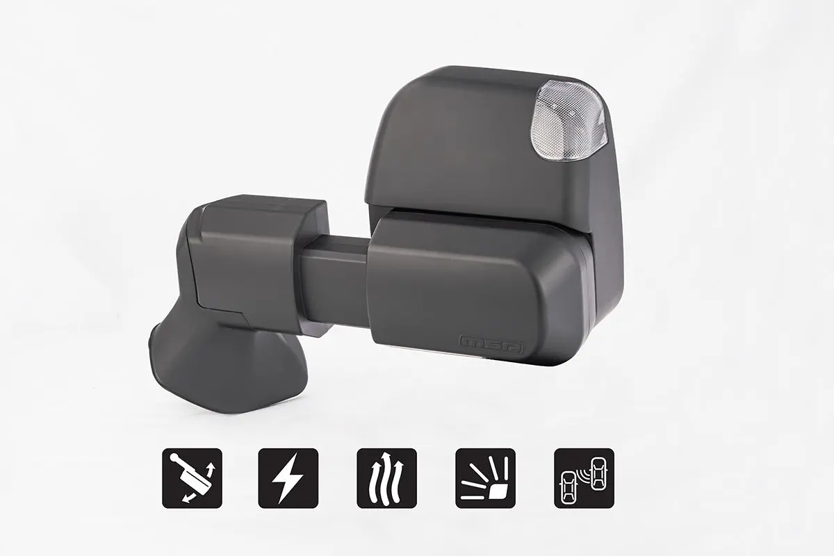 Msa 4X4 Landcruiser 300 Series Power Fold™ Towing Mirrors (07/2021-Current) - Black, Electric, Indicators, Heated, Blind Spot Monitoring, Powerfold 1