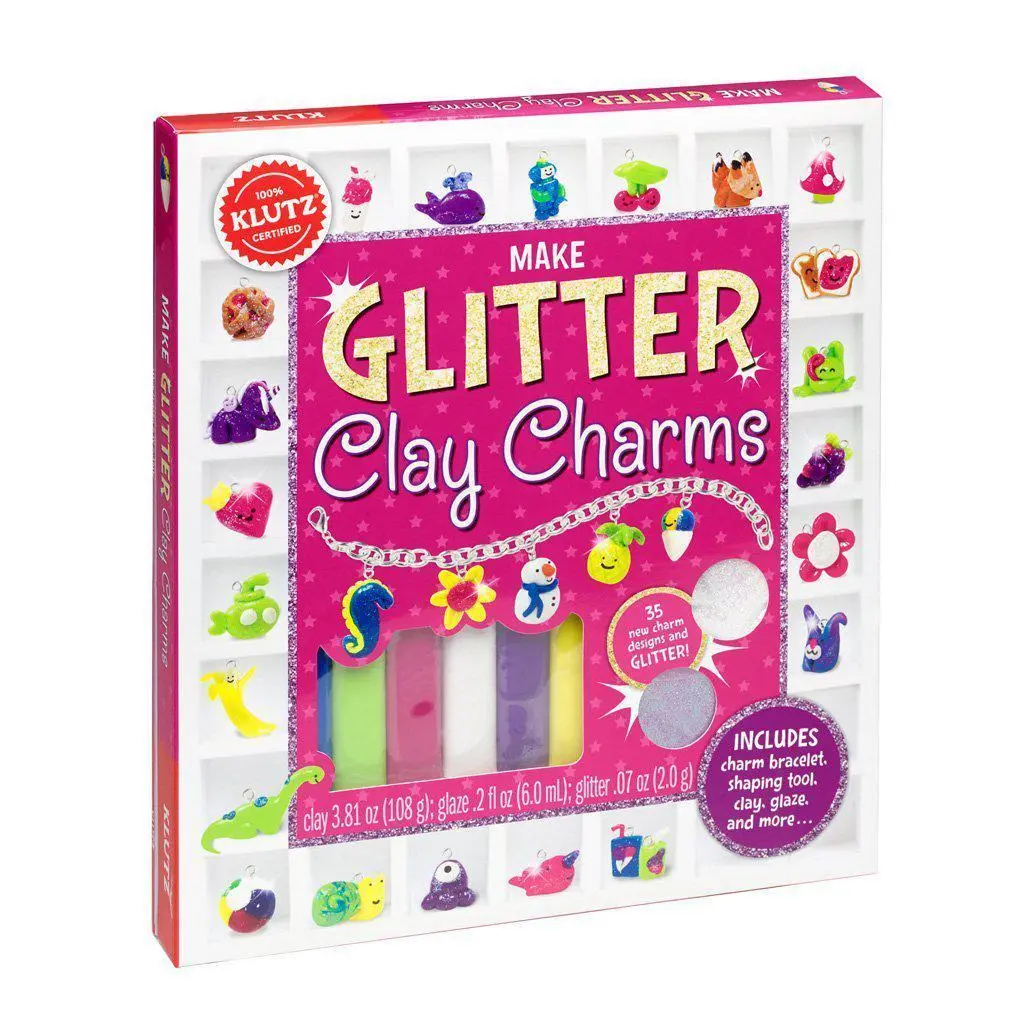 Make Glitter Clay Charms 1