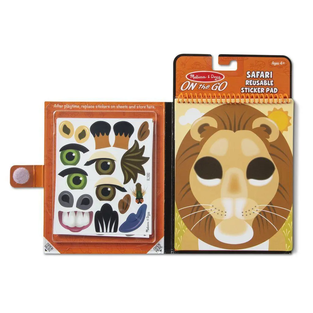 Make-A-Face - Safari Reusable Sticker Pad - On The Go Travel 1