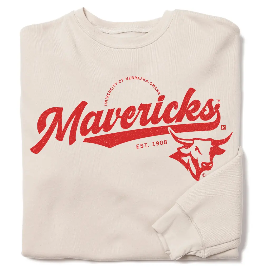 Mavericks Script Logo Crew Sweatshirt 1