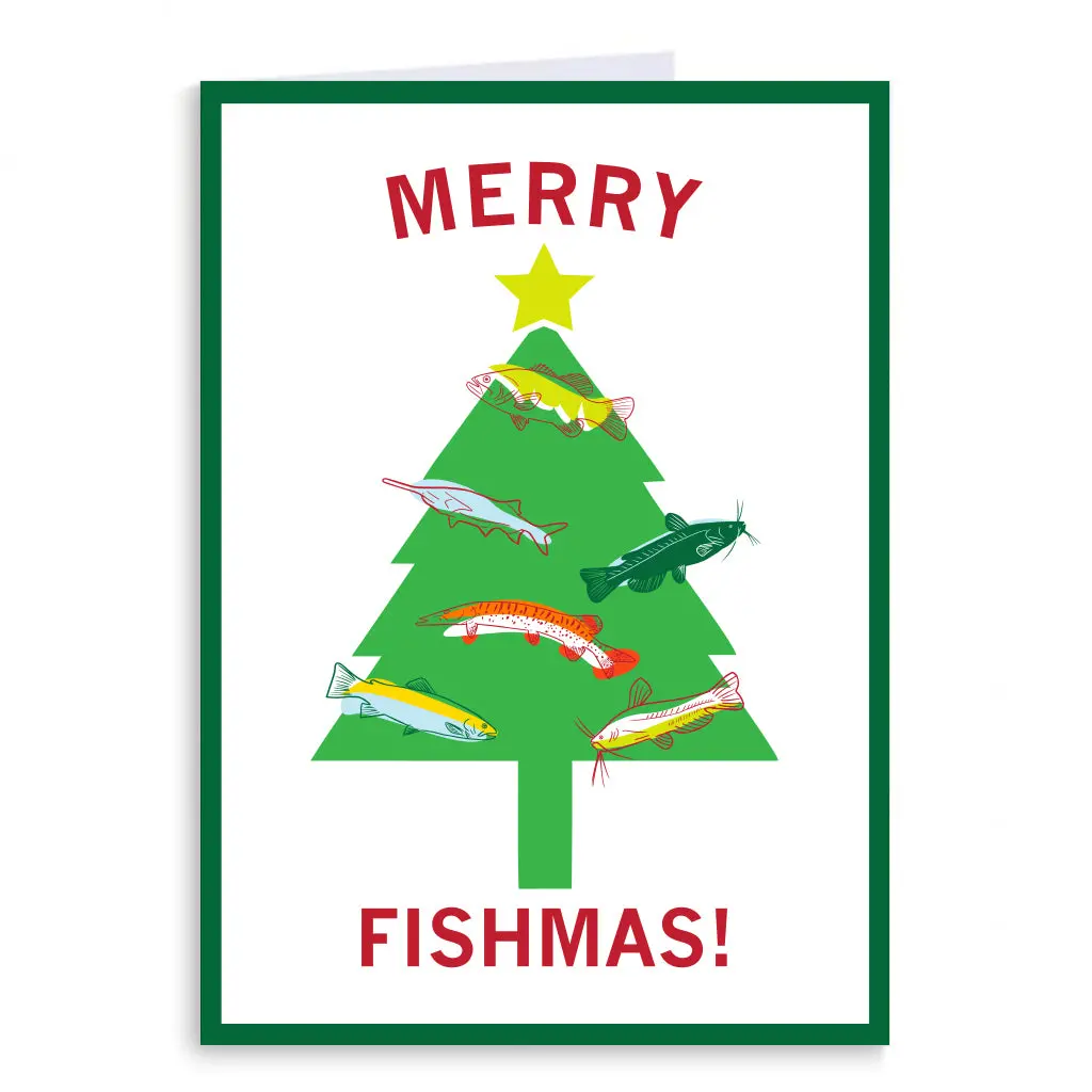 Merry Fishmas Greeting Card 1